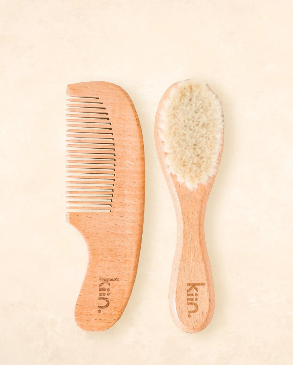 Wooden Baby Brush Set