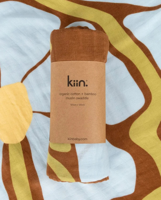 Organic Swaddle Fleur Umber