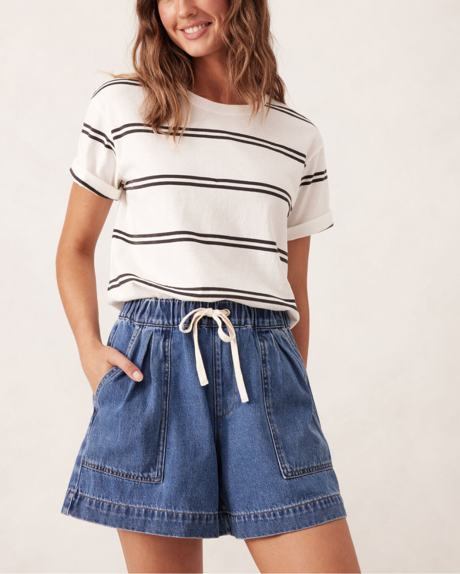 Darcy Relaxed Short Washed Indigo