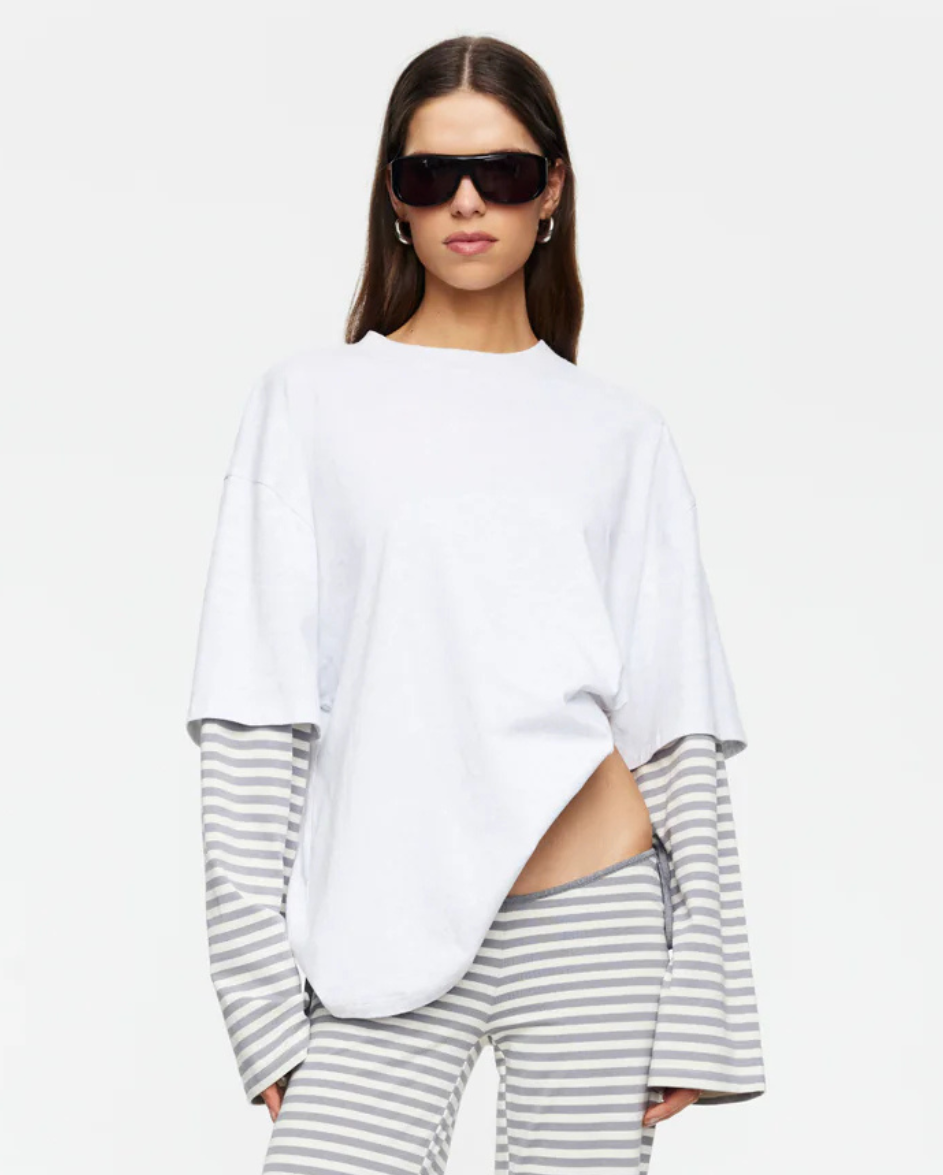 Bottega Shirt White Ash Stripe