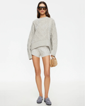 Housewife Knit Short Ash Cable