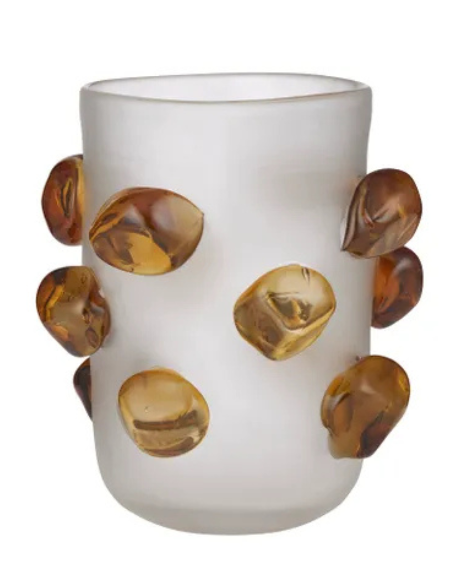 Miles Glass Vase Amber