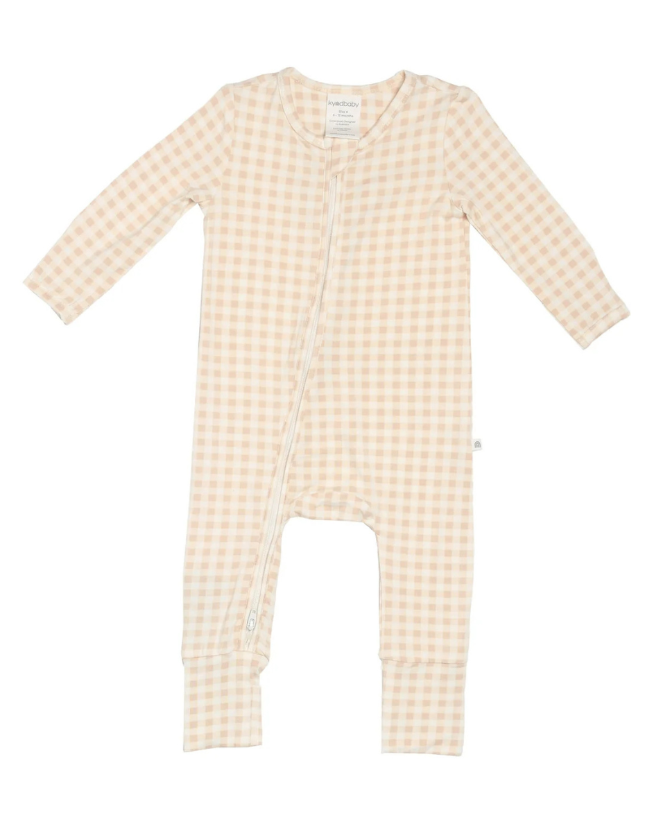 Neutral Gingham Onesie