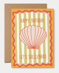 Let's Shellebrate Green Stripes Card