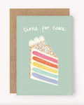 Time For Cake Card Green