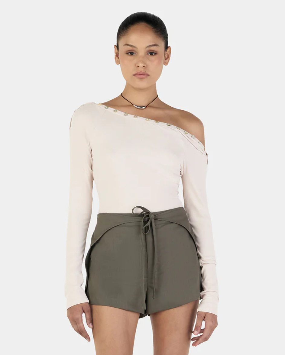 Quinn Long Sleeve Top Cream