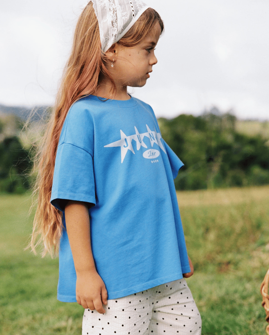 JNR Star Tee Azure