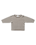 Organic Stripe LS Tee Espresso