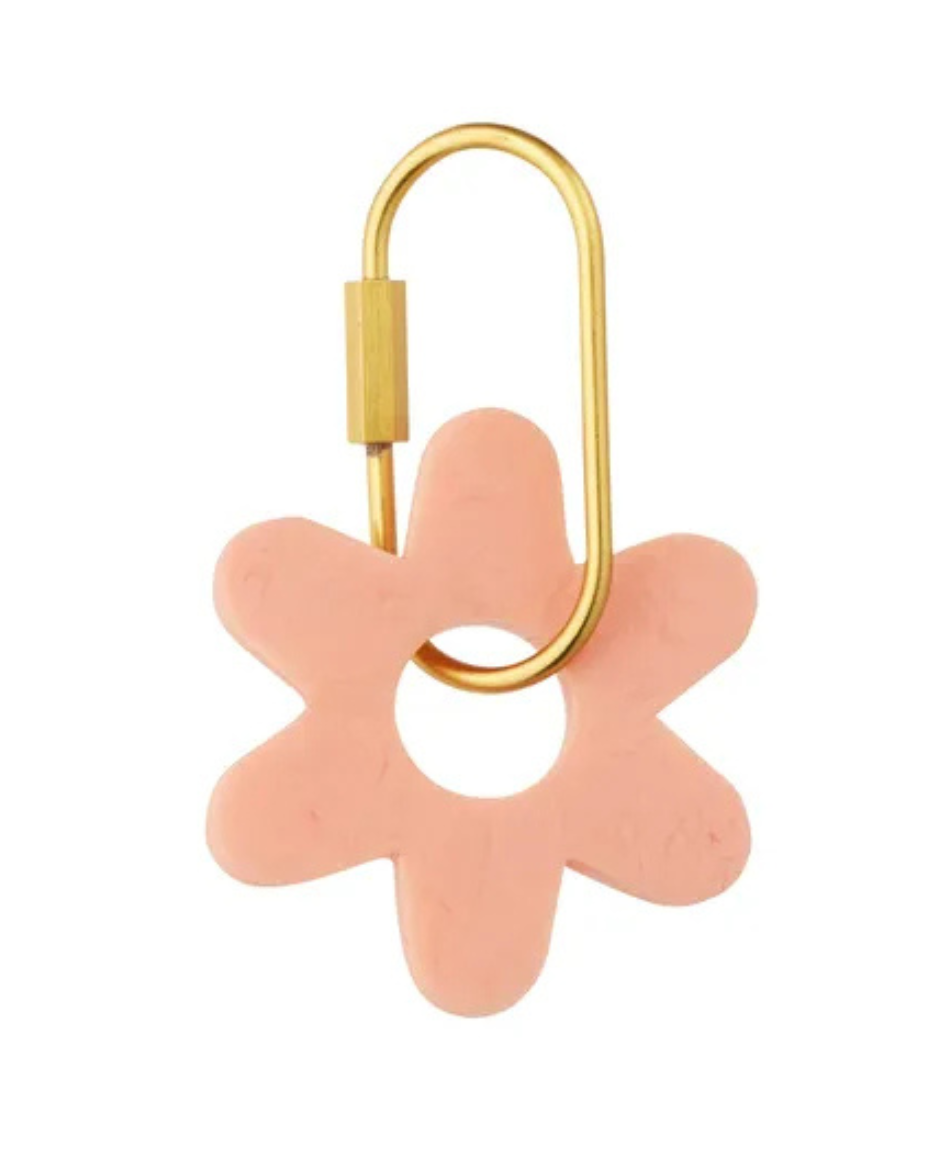 Kip Resin Flower Keyring Peach