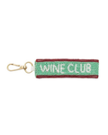Wine Club Beaded Keyring