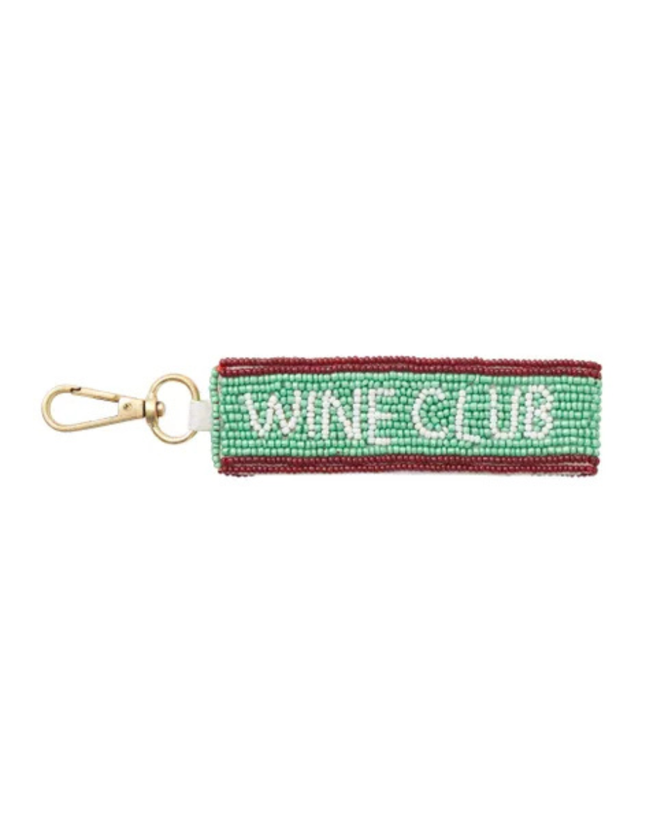Wine Club Beaded Keyring