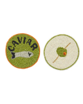 Caviar & Olive Beaded Coaster