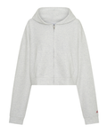 Cropped Hoodie Grey Red
