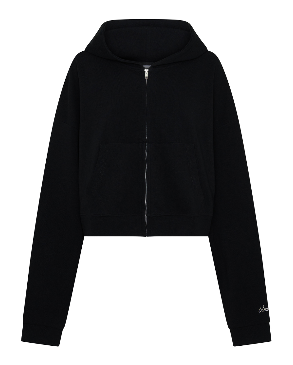 Cropped Hoodie Black Butter