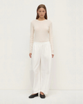 Lola Barrel Pant White