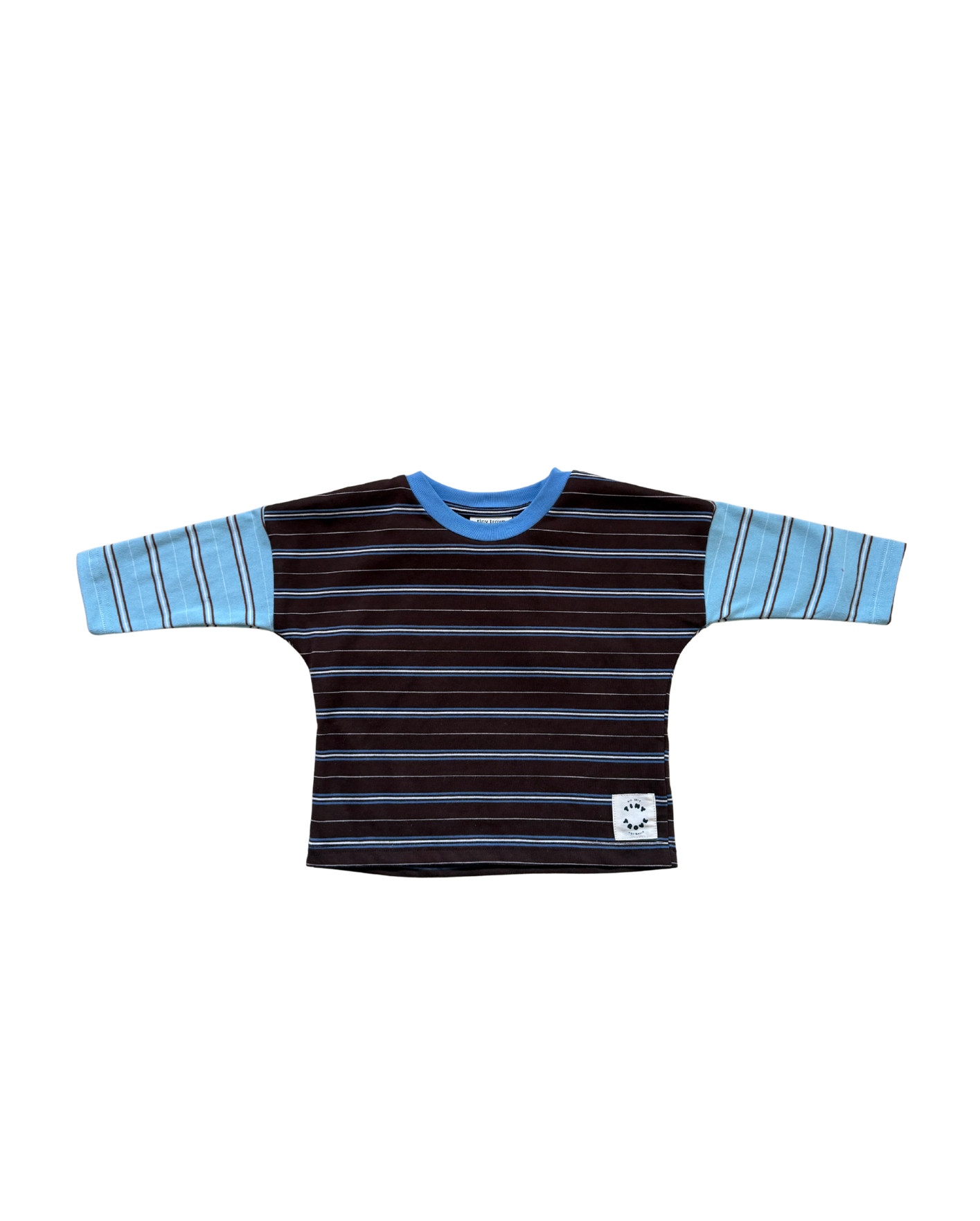 Rowan Stripe LS Top Cocoa Blue