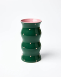 Palma Vase Green Pink Spotty