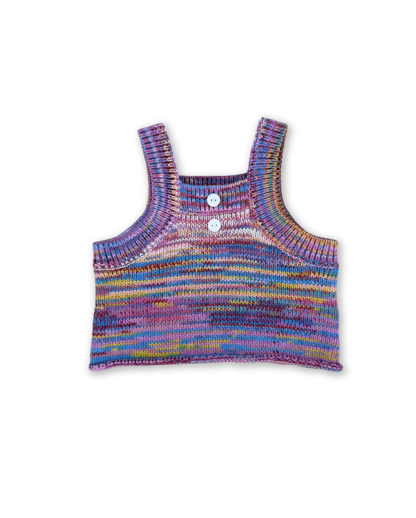 Knitted Singlet Top Rainbow