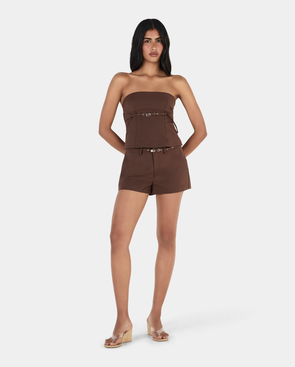 Phoebe Shorts Chocolate