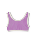 Mini Stripe Scoop Bikini Top - Lilac