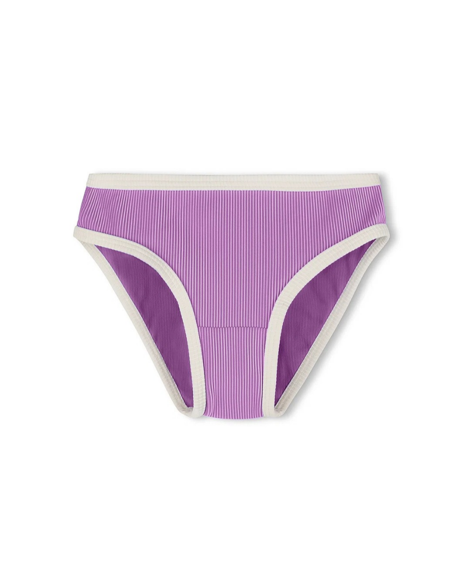 Mini Stripe Bikini Bottom - Lilac