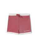 Mini Stripe Surf Short - Clay Red