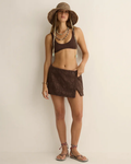 Towelling Wrap Skirt Solstice Truffle