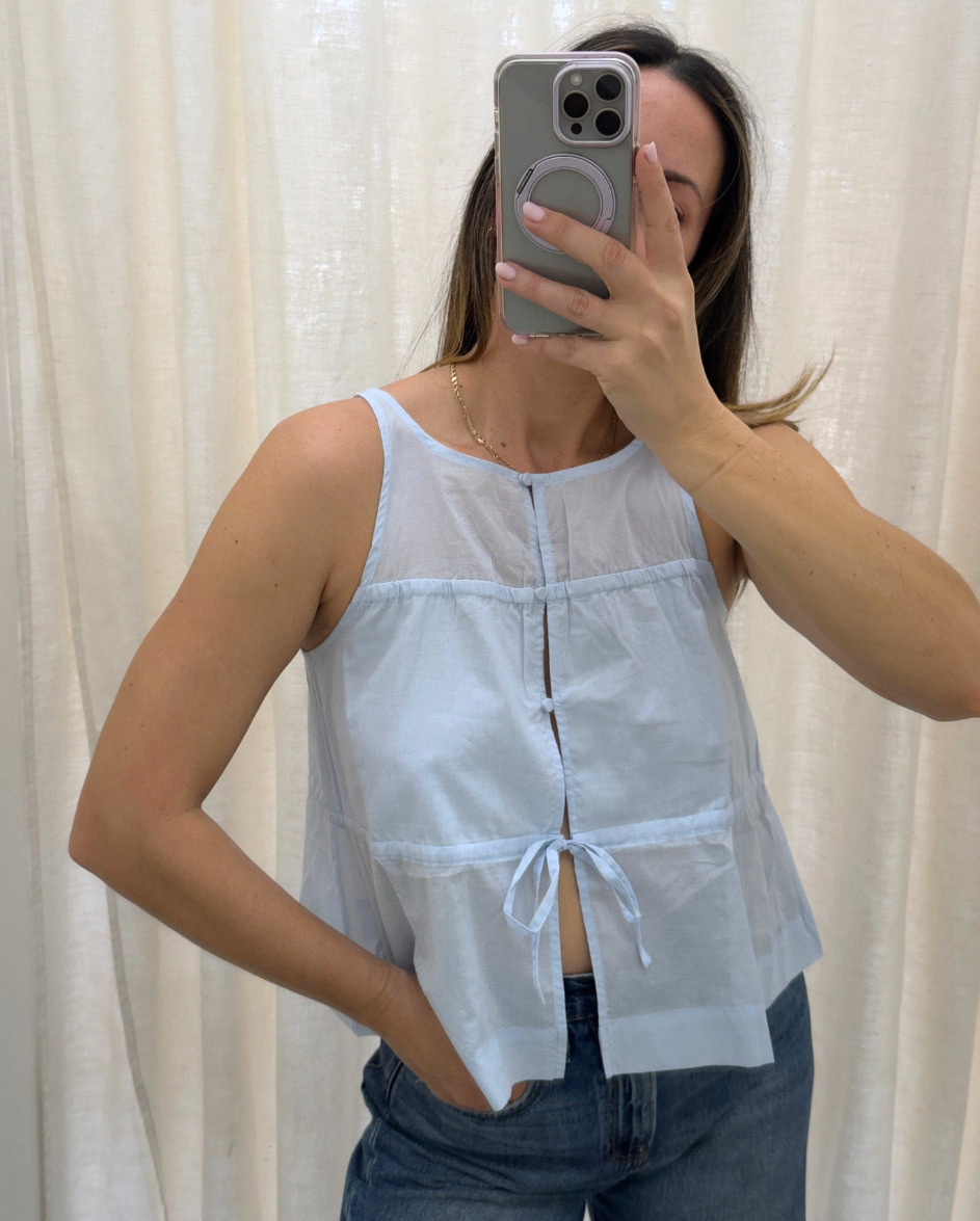 Suzie Top Powder Blue