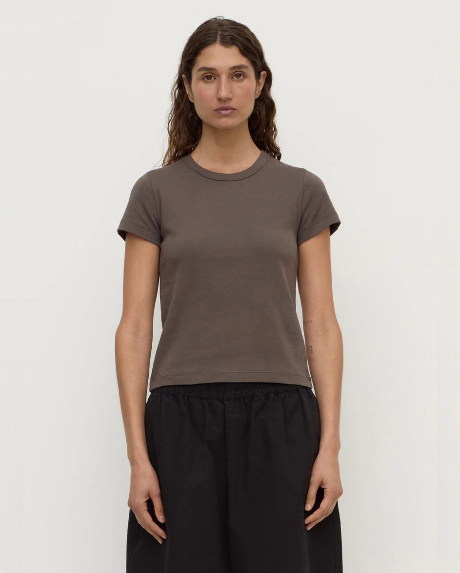 Lyla Cap Sleeve Tee Bark