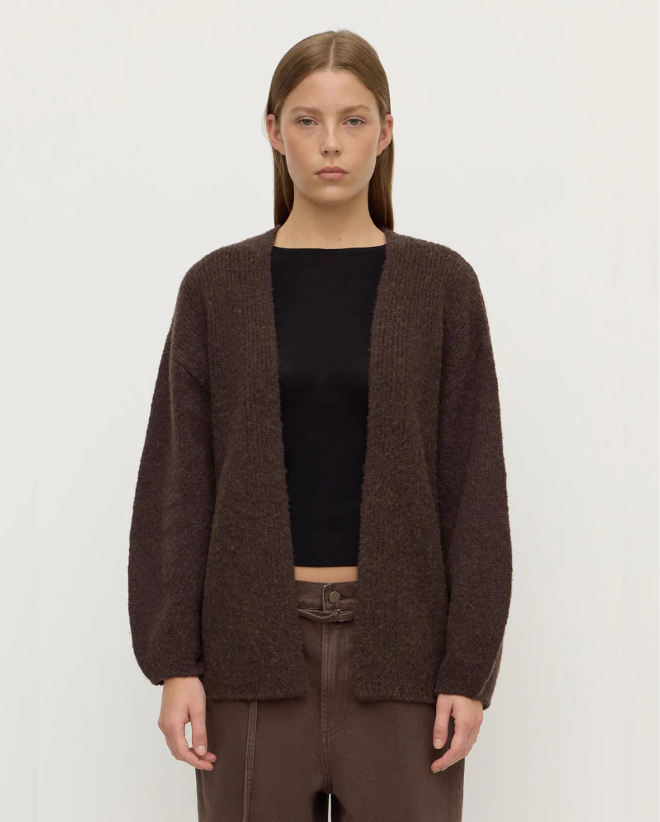 Ariel Knit Cardigan Dark Choc