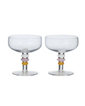Tori S/2 Glass Coupe Pink/Orange