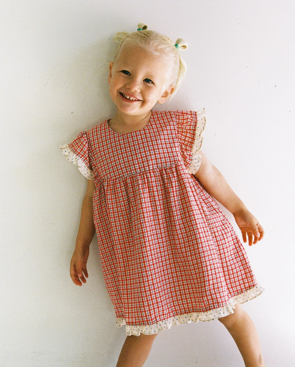 Daisy Dress Red Check