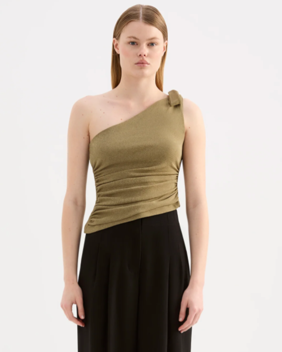 Fiora Mesh Top Olive