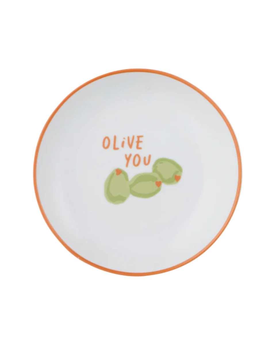 Saucy Ceramic Plate Olive You