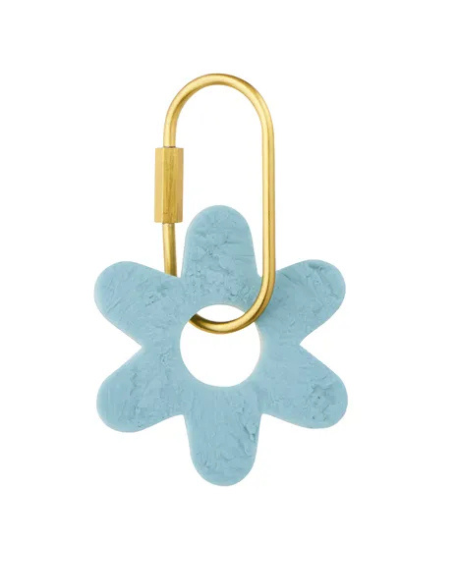 Kip Resin Flower Keyring Sky