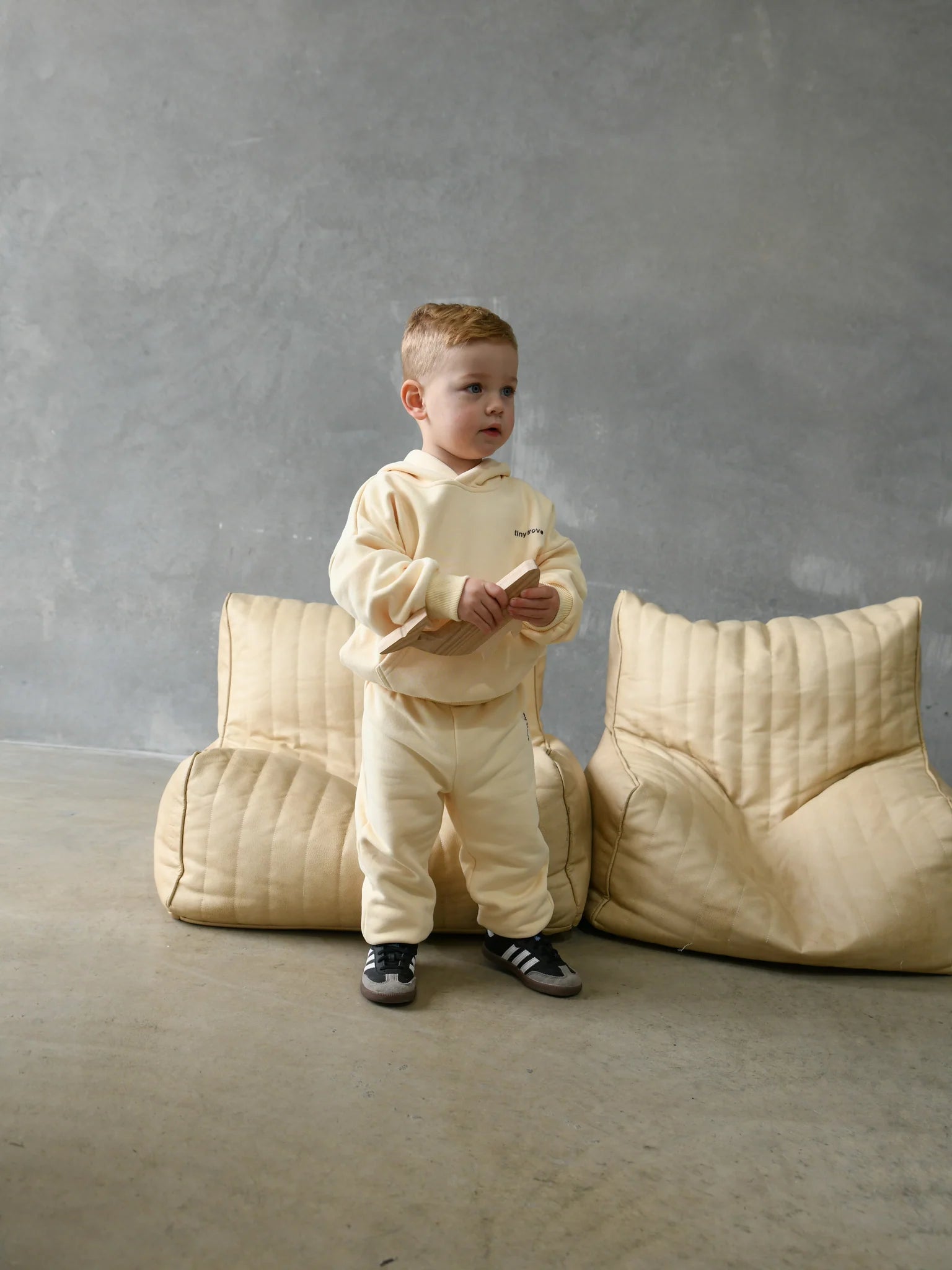 Quinn Hoodie Tracksuit Cream
