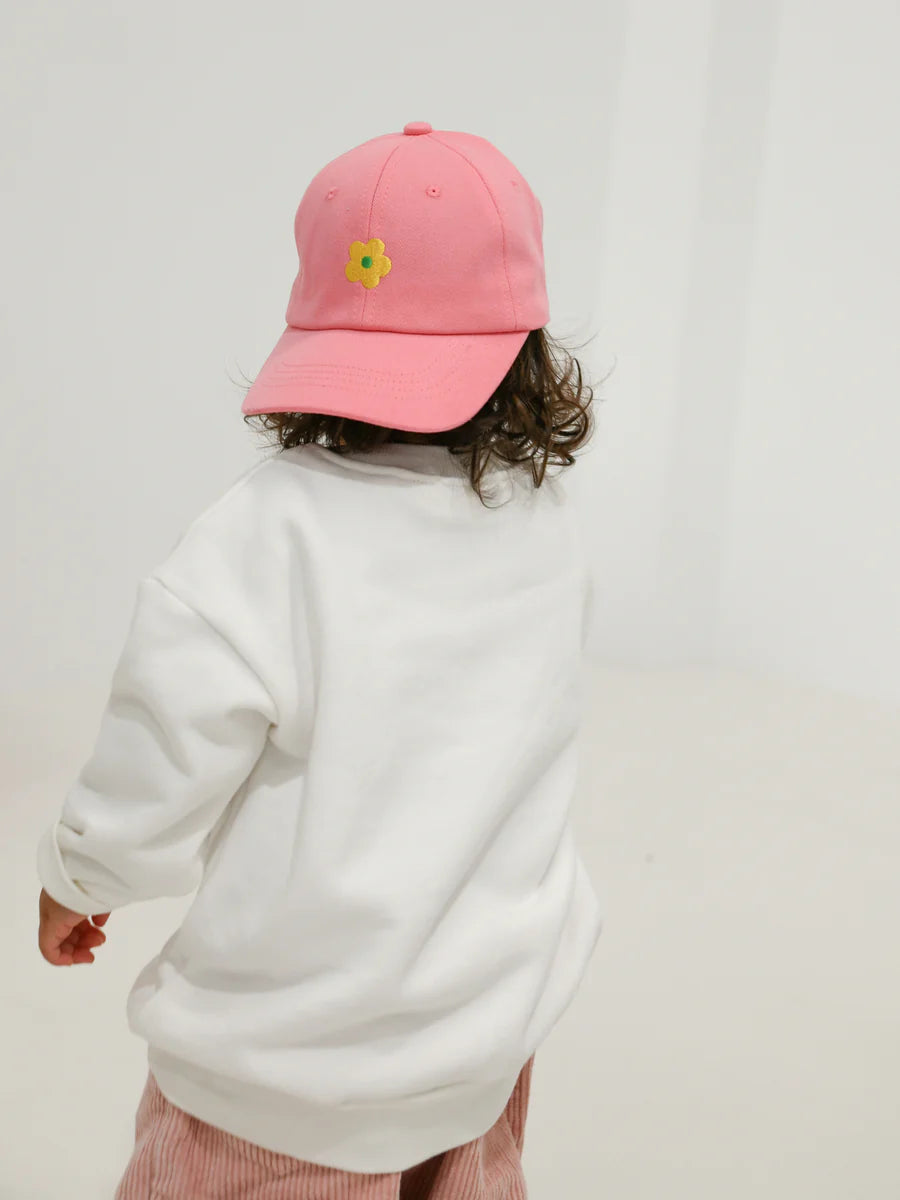 Kids Flower Cap Pink