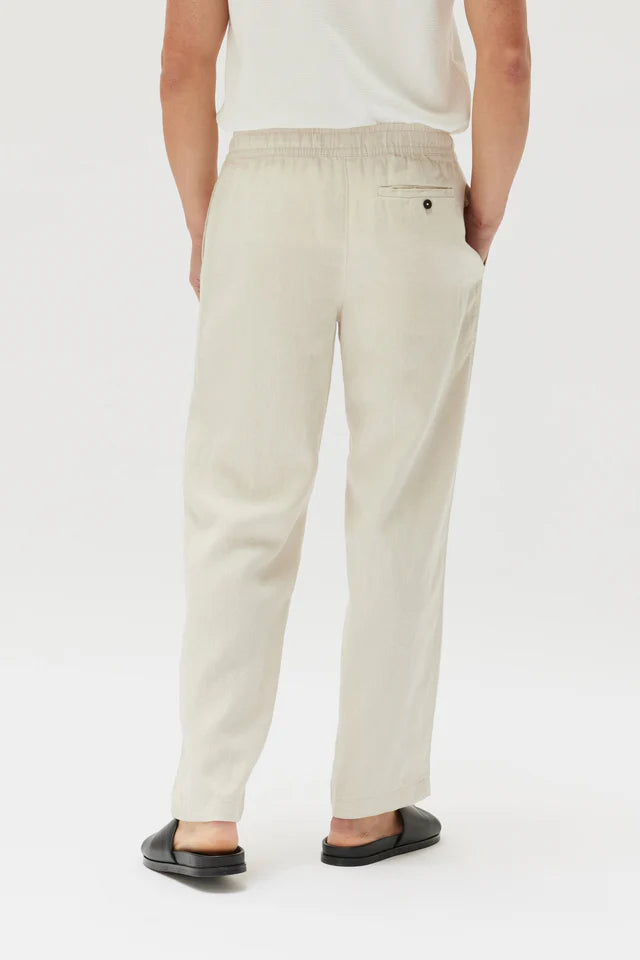 Mens Tide Linen Pants Limestone