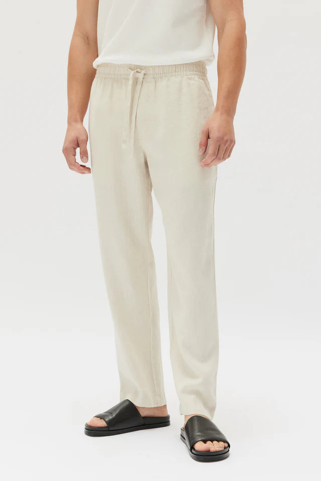 Mens Tide Linen Pants Limestone