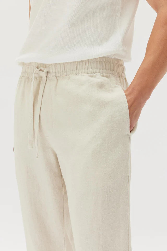 Mens Tide Linen Pants Limestone