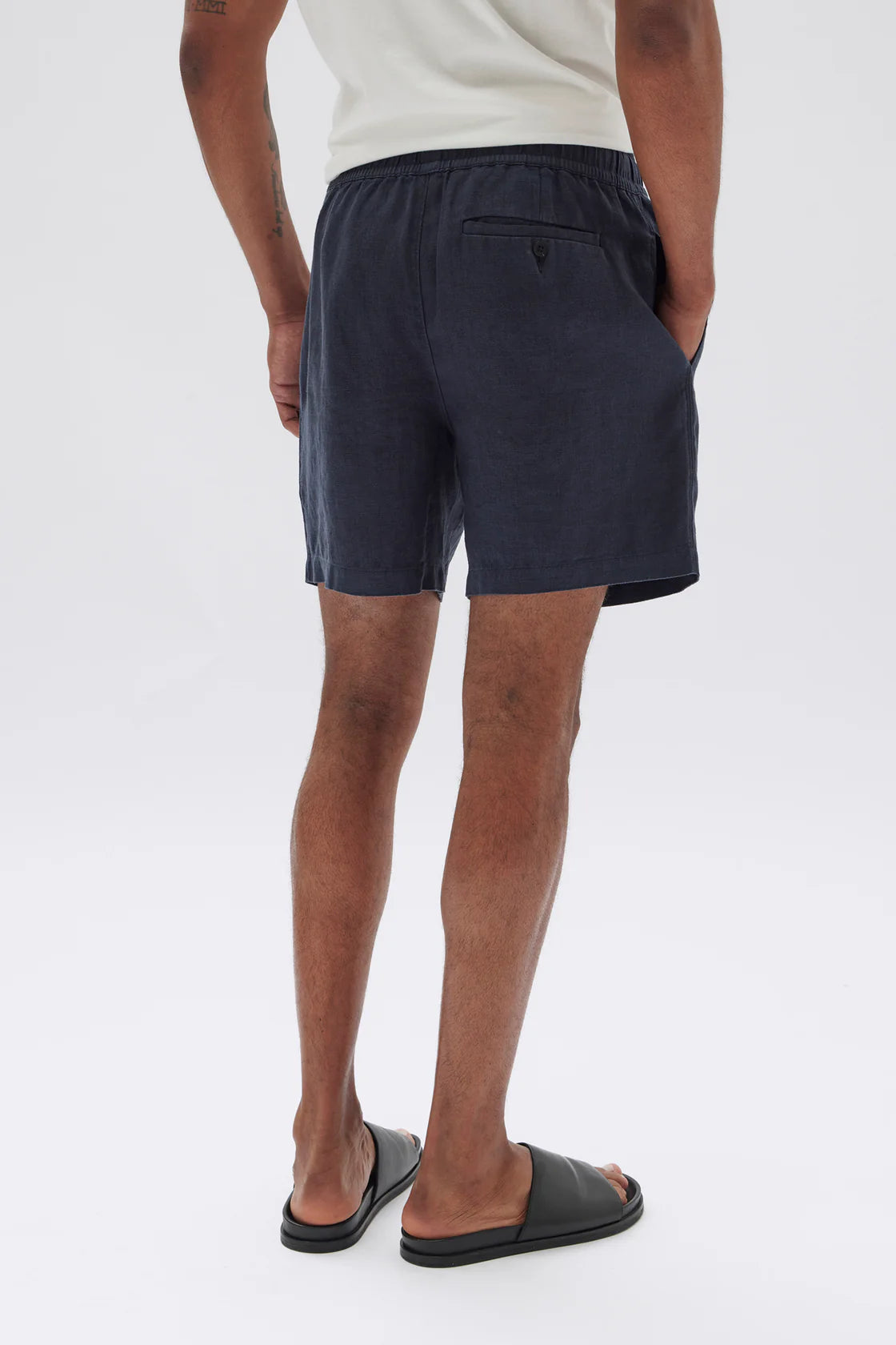 Mens Tide Linen Short Navy