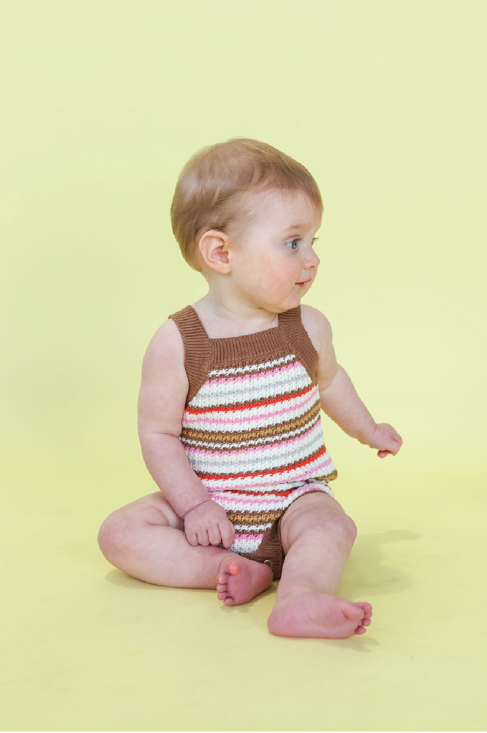 Sunshine Stripe Knit Romper