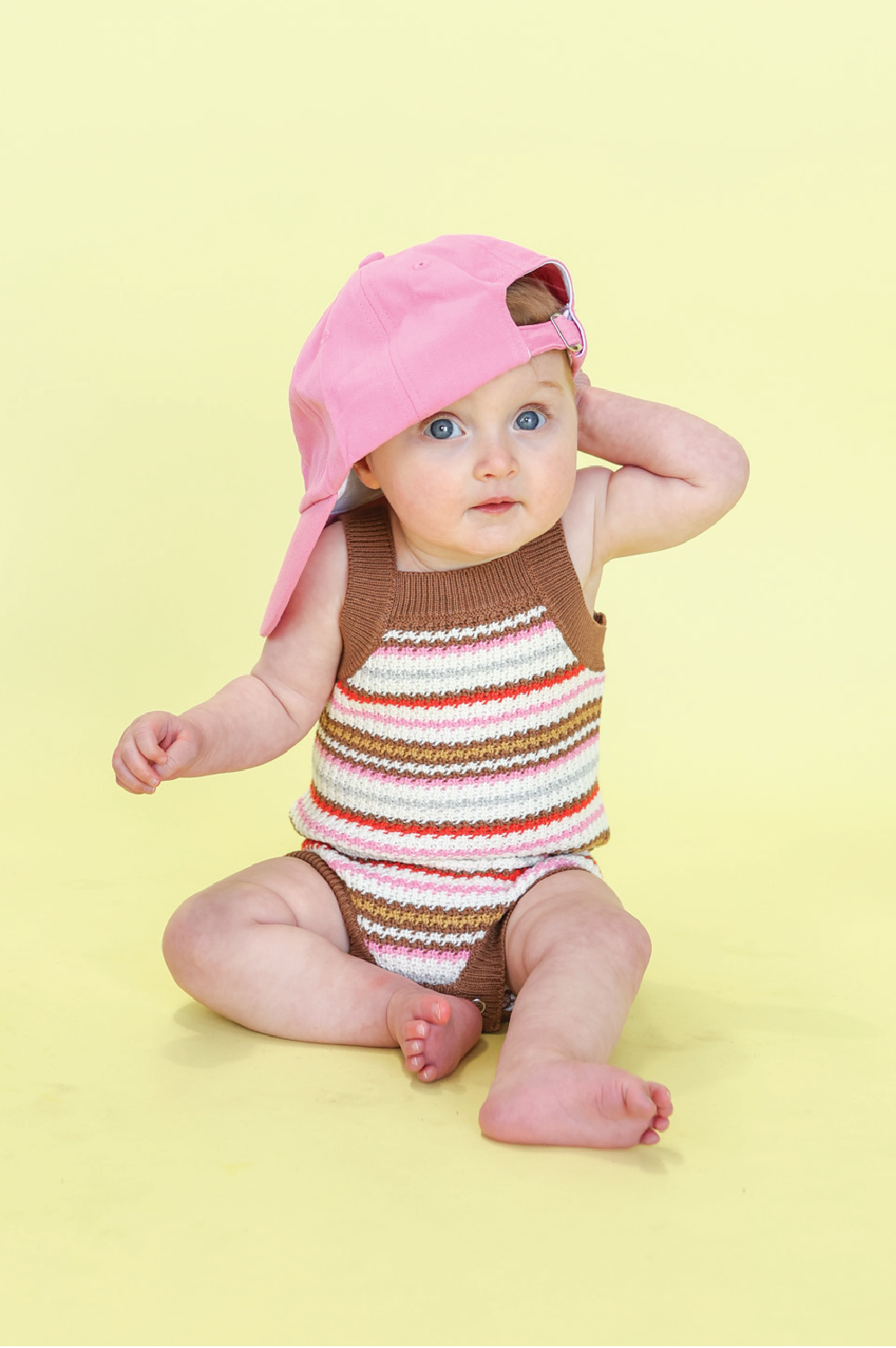 Sunshine Stripe Knit Romper