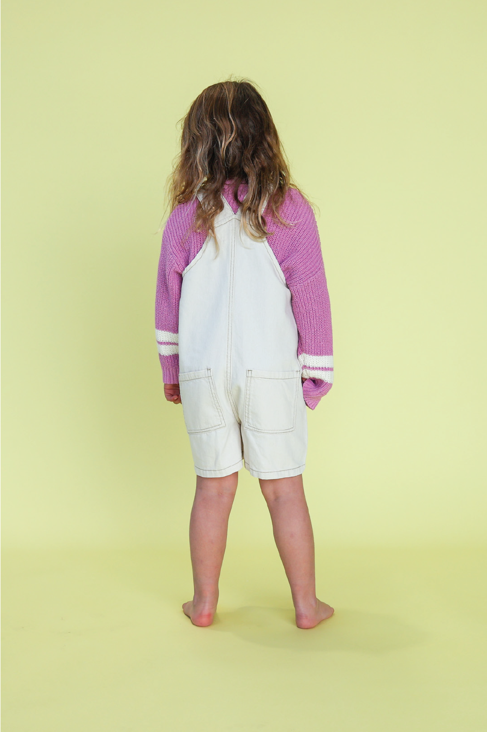 Everyday Twill Short Overalls Milk