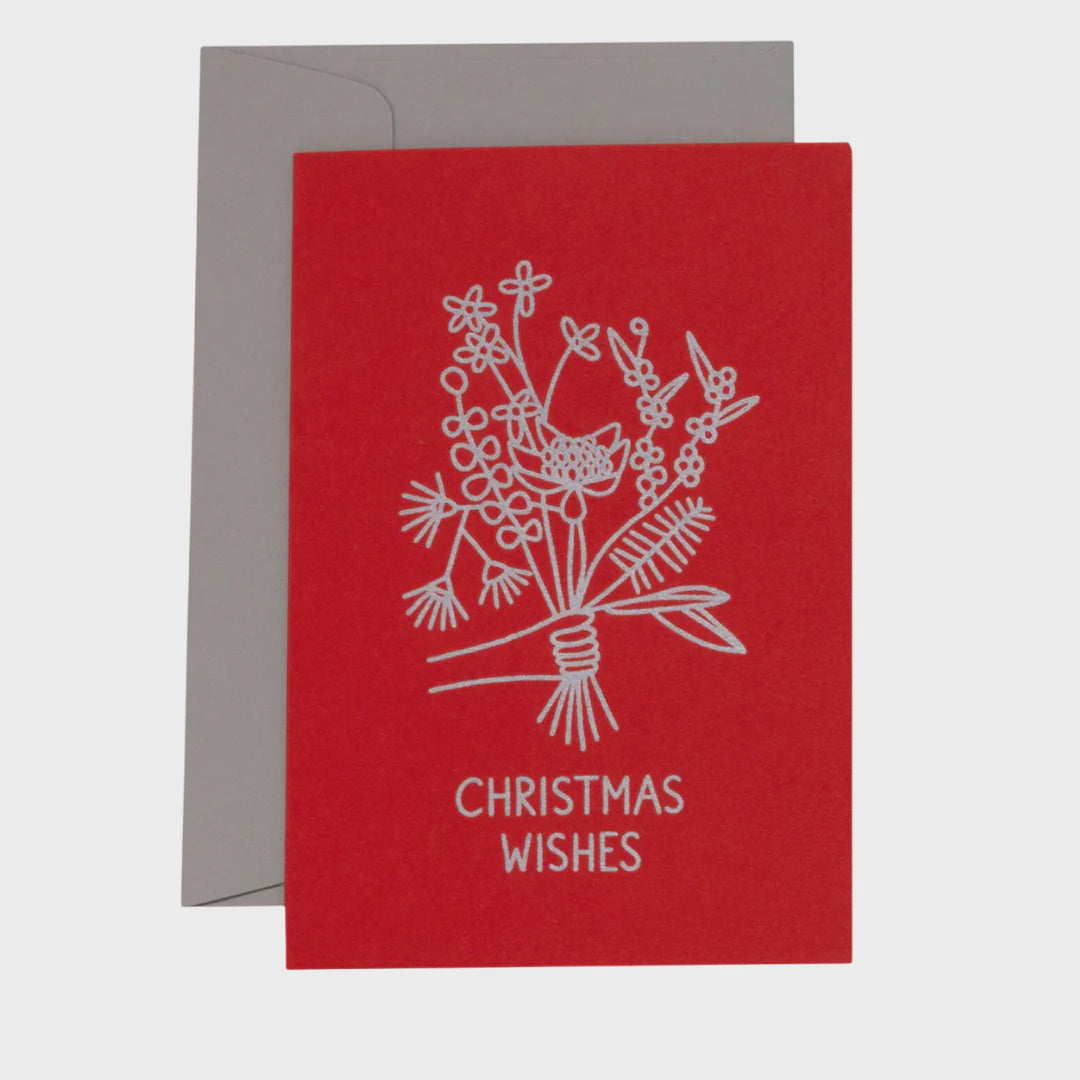 Christmas Bunch Card Red