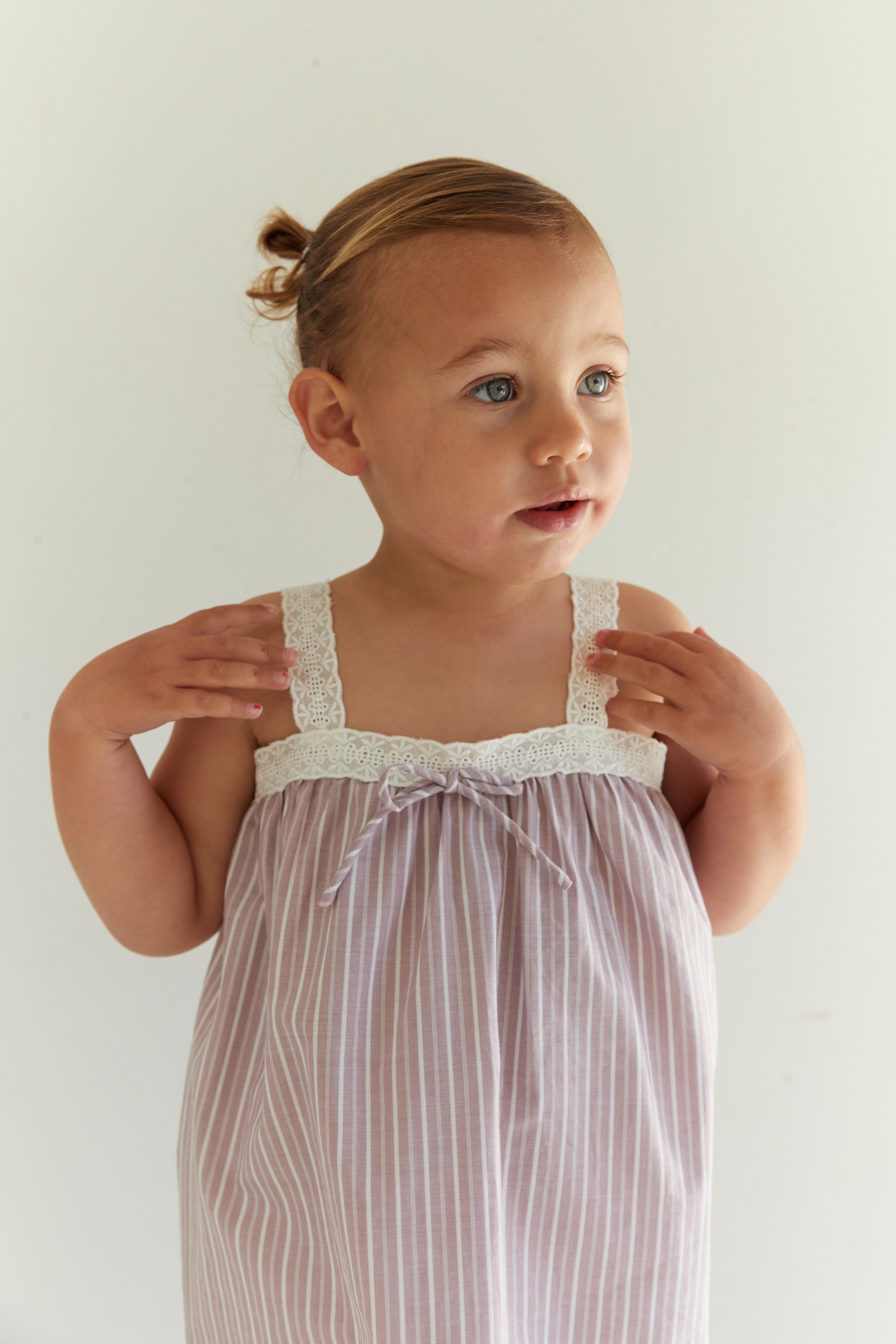 Kids Valerie Dress Rosa Stripe