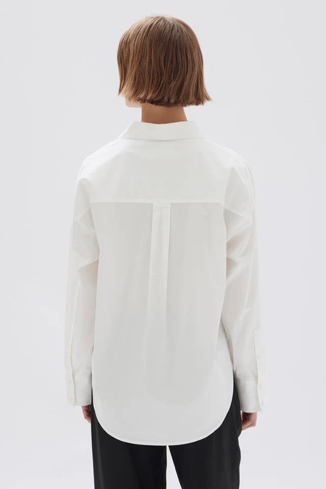 Poplin LS Shirt White