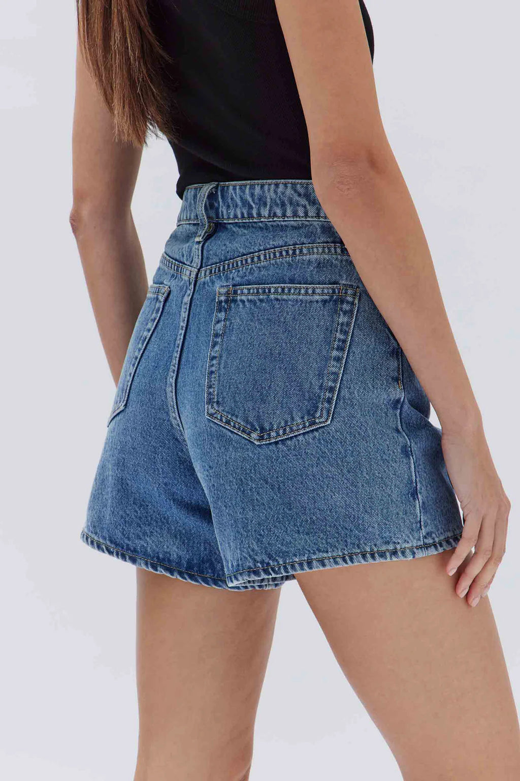 Vintage Denim Short Dark Stone