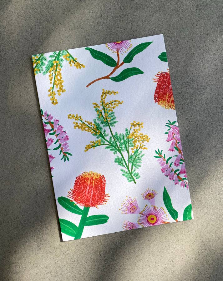 Australian Wildflowers Card