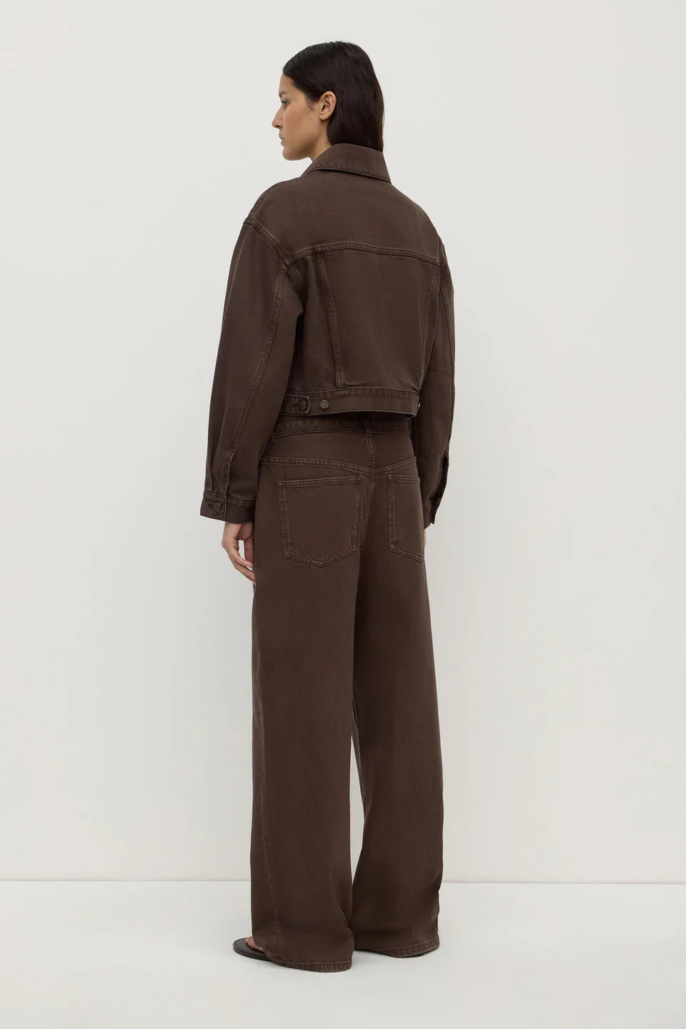 Cropped Denim Jacket Ganache